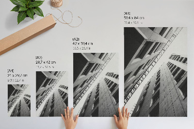 Poster para cozinha Arquitetura moderna com linhas geométricas