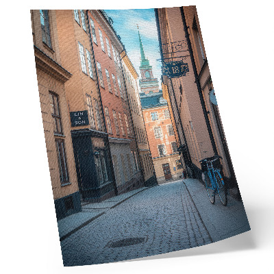 Poster para cozinha Rua pitoresca com edifícios medievais