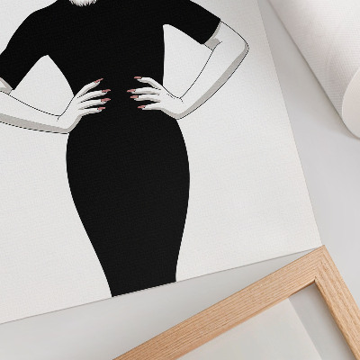 Impressão em tela Combinação surrealista de tigre e vestido