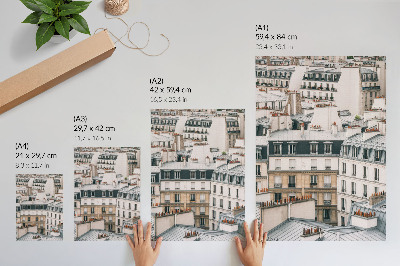 Poster para cozinha Telhados e chaminés simétricos de edifícios