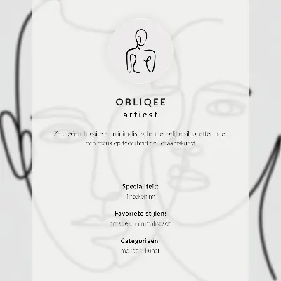 Impressão em tela retratos minimalistas com arte linear focada em profundidade e emoções