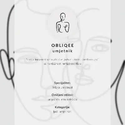 Arte de parede rostos em técnica de arte linear com estilo minimalista e elegante