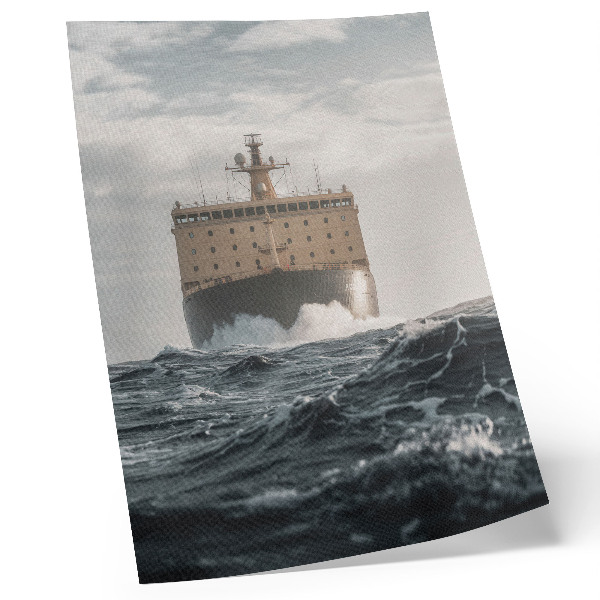 Poster para cozinha Navio no mar: minimalismo, harmonia e majestade.