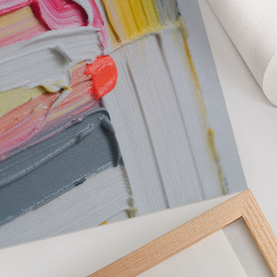 Impressão em tela Textura dinâmica de listras de tinta abstratas