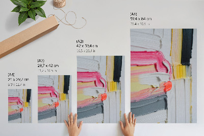 Impressão em tela Textura dinâmica de listras de tinta abstratas