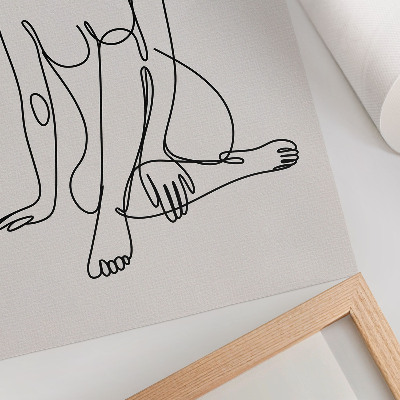 Arte de parede Uma silhueta preta sutil sobre um fundo claro.
