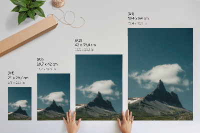Poster para cozinha Pico dramático com nuvens tênues
