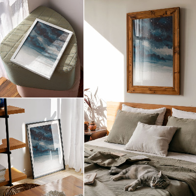 Poster decorativo Uma paisagem cósmica repleta de profundidade e mistério.