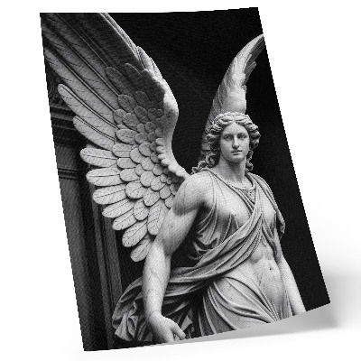 Poster decorativo Escultura de anjo em mármore, repleta de detalhes e elegância.