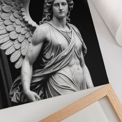 Poster decorativo Escultura de anjo em mármore, repleta de detalhes e elegância.