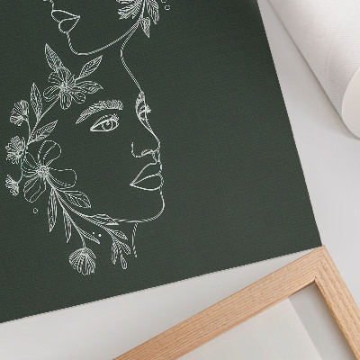 Poster para cozinha Linhas delicadas, flores, composição moderna