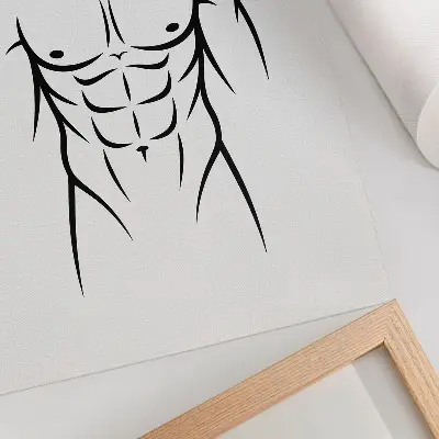 Poster decorativo com linhas pretas sobre fundo claro em estética minimalista
