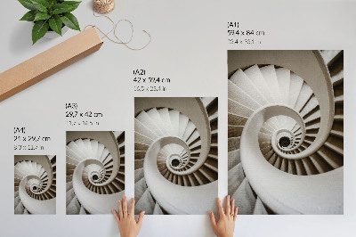 Impressão em tela Escada em espiral na arquitetura moderna