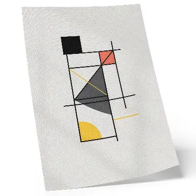 Poster para cozinha com padrões geométricos de linhas e formas em estilo moderno