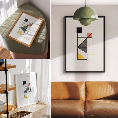 Poster para cozinha Padrões geométricos, linhas e formas em estilo moderno