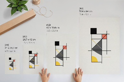 Poster para cozinha Padrões geométricos, linhas e formas em estilo moderno