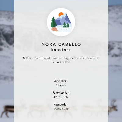 Impressão em tela Rena com chifres em harmonia com a paisagem de inverno