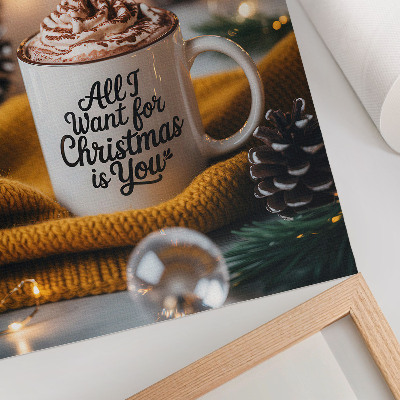 Poster para cozinha Caneca com a inscrição 