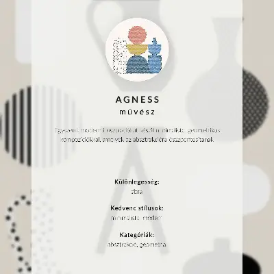 Poster para cozinha com padrões geométricos em preto e branco sobre fundo bege