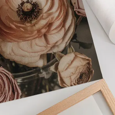 Impressão em tela flores em tons pastel com elegância, harmonia e sensualidade