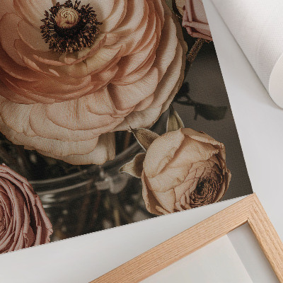 Impressão em tela flores em tons pastel elegância harmonia sensualidade