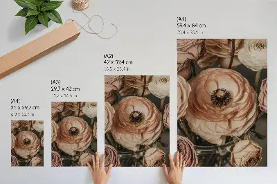 Impressão em tela flores em tons pastel com elegância, harmonia e sensualidade