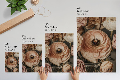 Impressão em tela flores em tons pastel elegância harmonia sensualidade