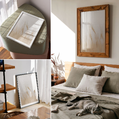 Impressão em tela Elegância minimalista das espigas de trigo
