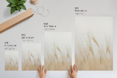 Impressão em tela Elegância minimalista das espigas de trigo