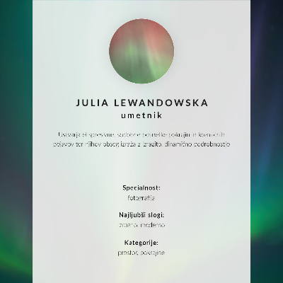 Poster para cozinha Aurora boreal sobre uma paisagem noturna repleta de estrelas.