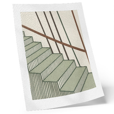 Impressão em tela Geometria da escada, dinamismo, minimalismo, elegância