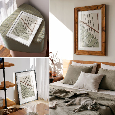 Impressão em tela Geometria da escada, dinamismo, minimalismo, elegância
