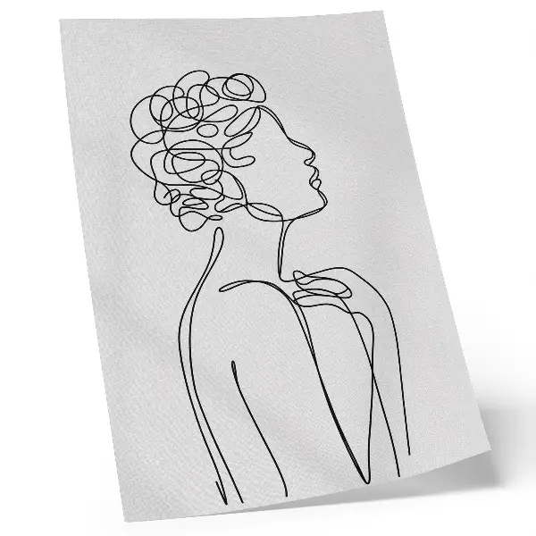 Arte de parede imagem minimalista com silhueta feminina