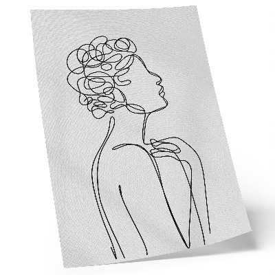 Arte de parede Uma imagem minimalista da silhueta feminina.