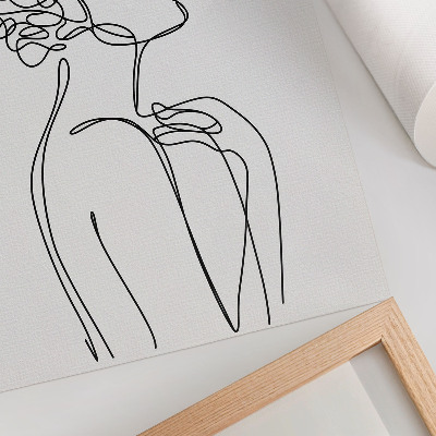 Arte de parede Uma imagem minimalista da silhueta feminina.