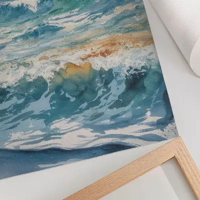 Poster decorativo ondas atmosféricas com beleza tranquila da natureza