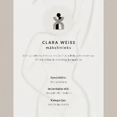 Impressão em tela com design elegante de linhas minimalistas feitas à mão