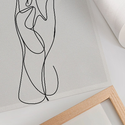 Impressão em tela Elegância minimalista de linhas feitas à mão, modernidade