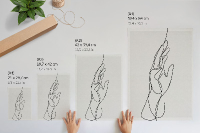 Impressão em tela Elegância minimalista de linhas feitas à mão, modernidade