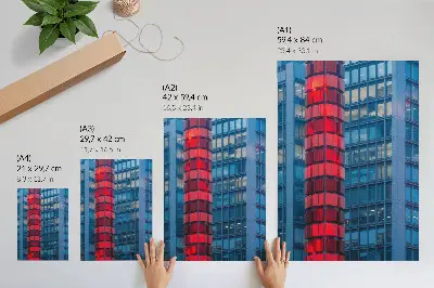 Arte de parede arquitetura moderna com ambiente urbano e amplitude