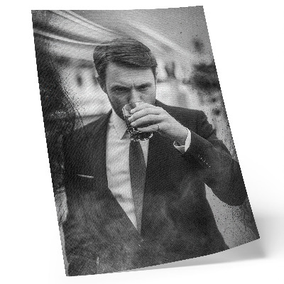 Impressão em tela Um retrato em preto e branco repleto de elegância.
