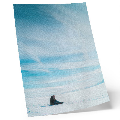 Arte de parede Céu azul sobre a paisagem nevada, silêncio e espaço.