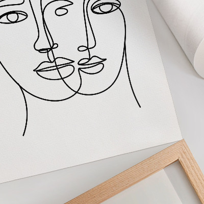 Impressão em tela Rostos bidimensionais transmitem modernidade e elegância.