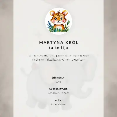 Poster decorativo elefante com balão rosa estilo infantil
