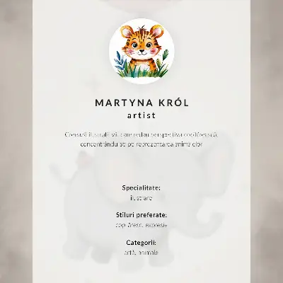 Poster decorativo elefante com balão rosa estilo infantil