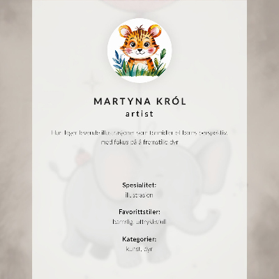 Poster decorativo Elefante com um balão rosa, alegria infantil