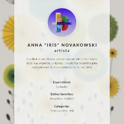 Pôster decorativo com círculos coloridos e linhas finas em estilo moderno