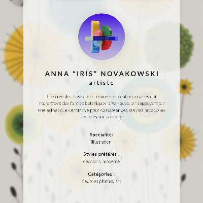 Poster decorativo Círculos coloridos, linhas finas, estilo moderno