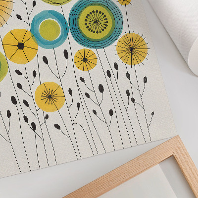 Poster decorativo Círculos coloridos, linhas finas, estilo moderno