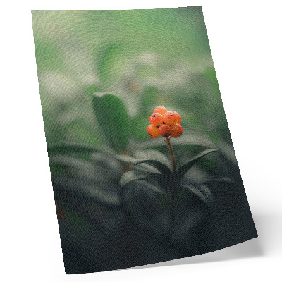 Arte de parede Frutos vermelhos alaranjados sobre um fundo verde